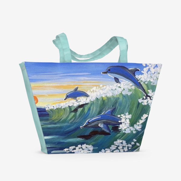 Пляжная сумка «Три дельфина»