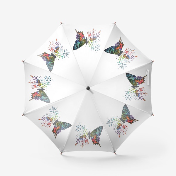 Зонт &laquo;Бабочка с цветами&raquo;