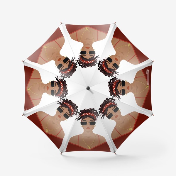 Зонт «Девушка в красном знак зодиака Дева »