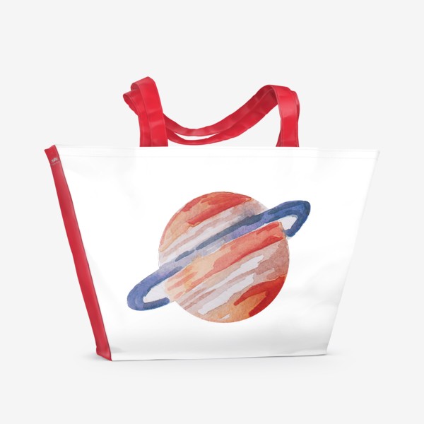 Пляжная сумка «Сатурн - Планеты - Космос - солнечная система - Вселенная»