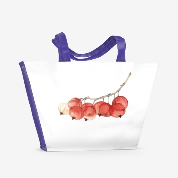 Пляжная сумка «Прозрачная красная смородина»