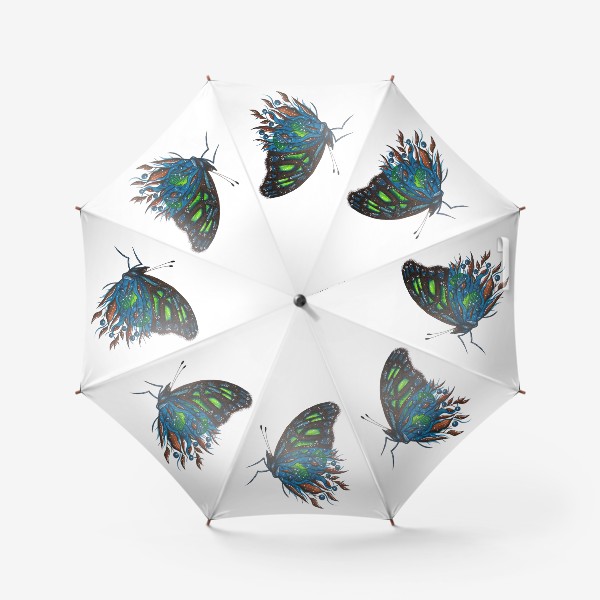 Зонт «Бабочка с цветами»