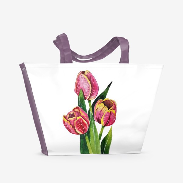 Пляжная сумка «Три тюльпана»