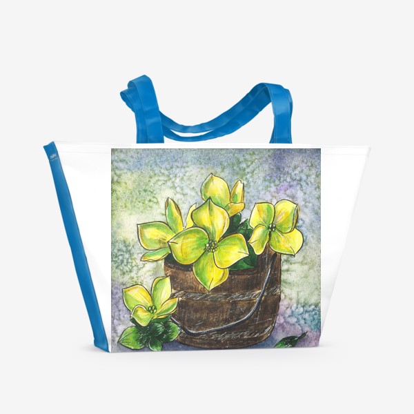 Пляжная сумка «Зеленая гортензия »