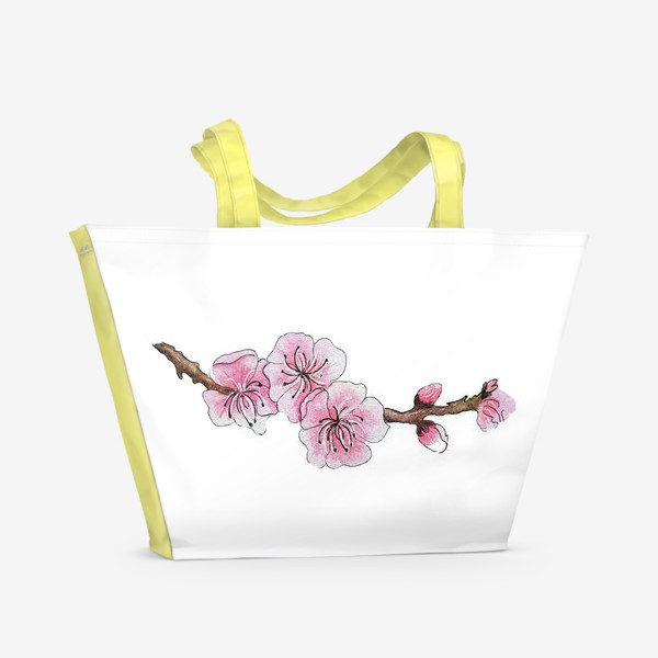 Пляжная сумка «Цветущая ветка сакуры»