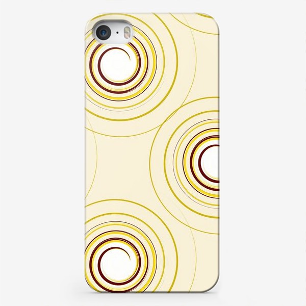 Чехол iPhone «Спираль на бежевом фоне»