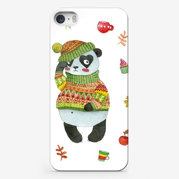 Чехол iPhone «Панда. Осень»
