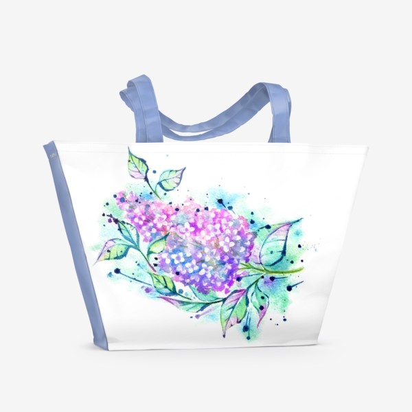 Пляжная сумка «Ветка Сирени. Цветы.»