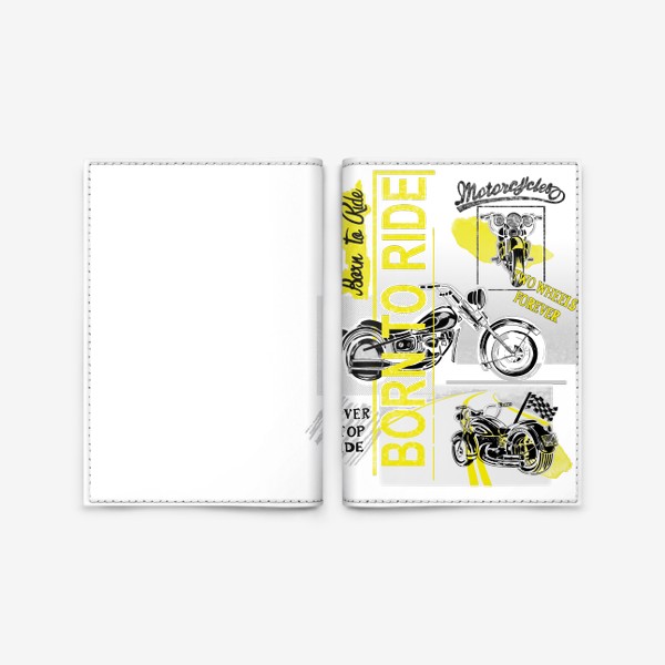 Обложка для паспорта «Мотоциклы»