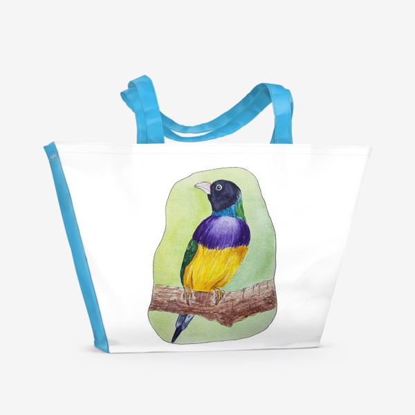Пляжная сумка «Птица Гульдова амадина»