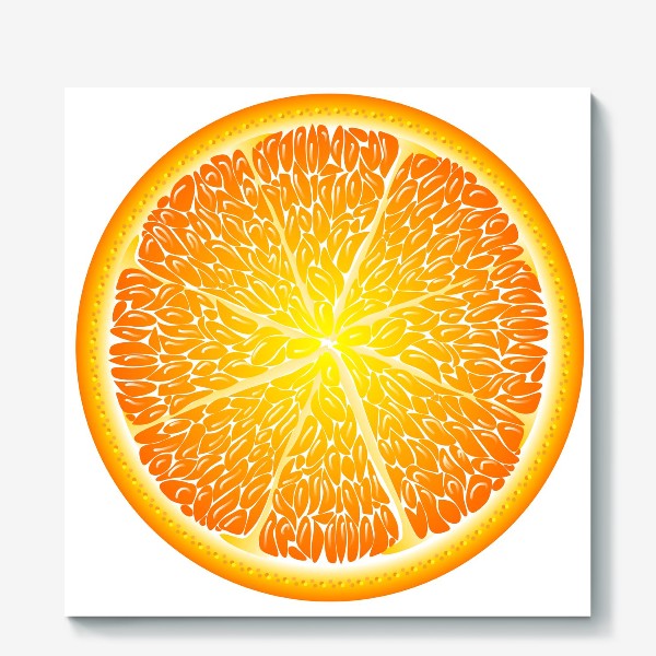 Холст «Сочный апельсин в разрезе»