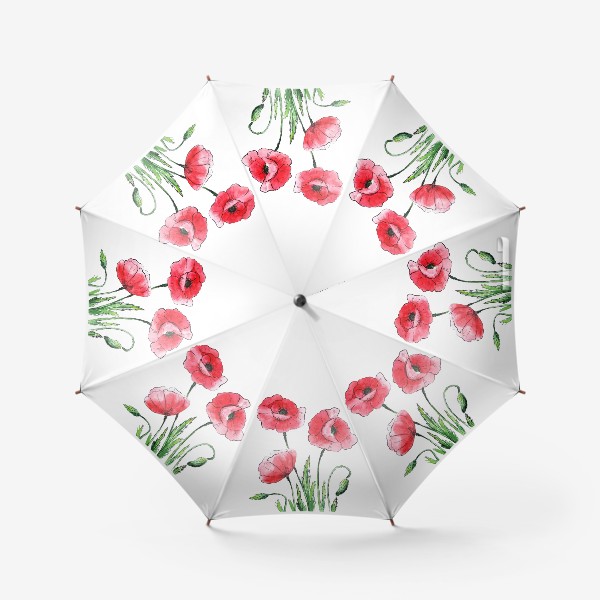 Зонт «Три красных мака »
