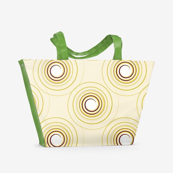 Пляжная сумка «Спираль на бежевом фоне»