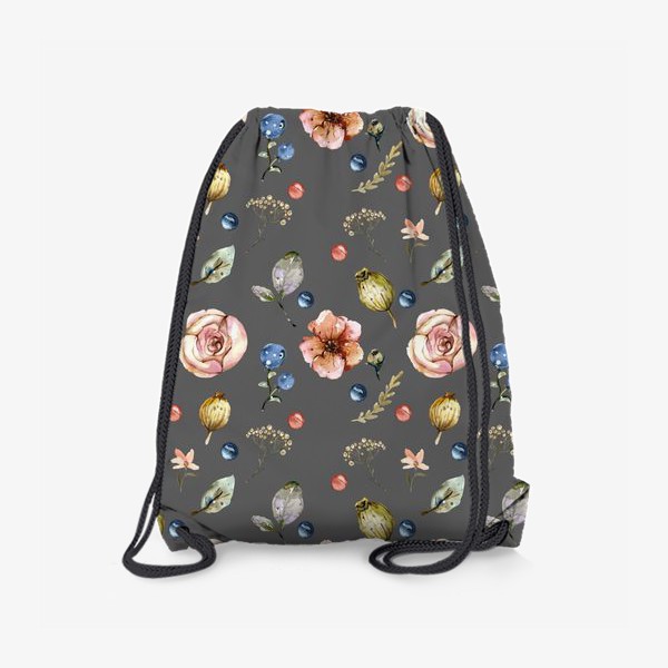 Рюкзак «Цветочный паттерн розы и мак»