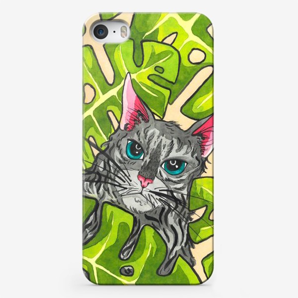 Чехол iPhone «Тропический кот»