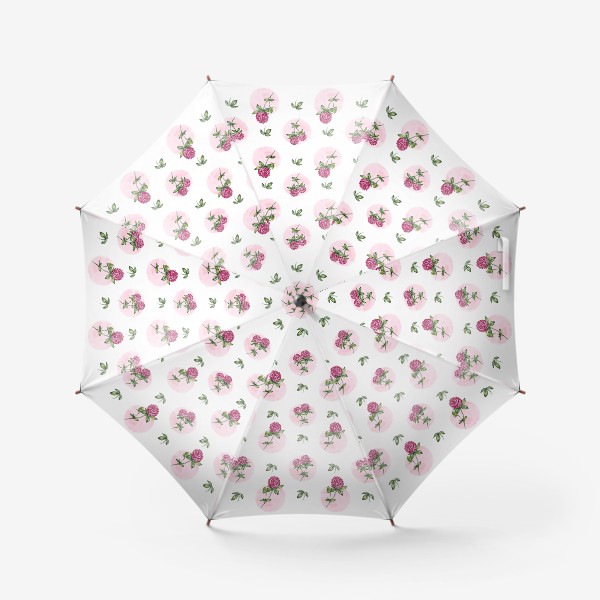Зонт «Цветы розовые. Клевер. Паттерн»