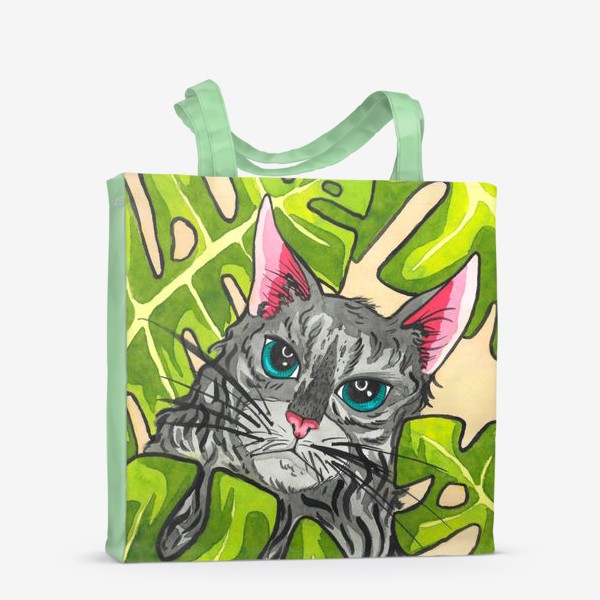 Сумка-шоппер «Тропический кот»
