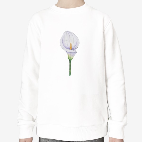 Свитшот «Белый цветок калла.»