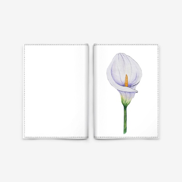 Обложка для паспорта «Белый цветок калла.»