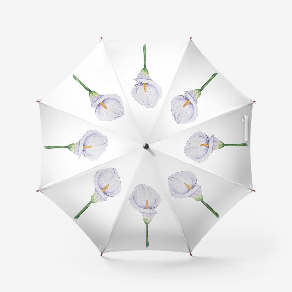 Зонт &laquo;Белый цветок калла.&raquo;