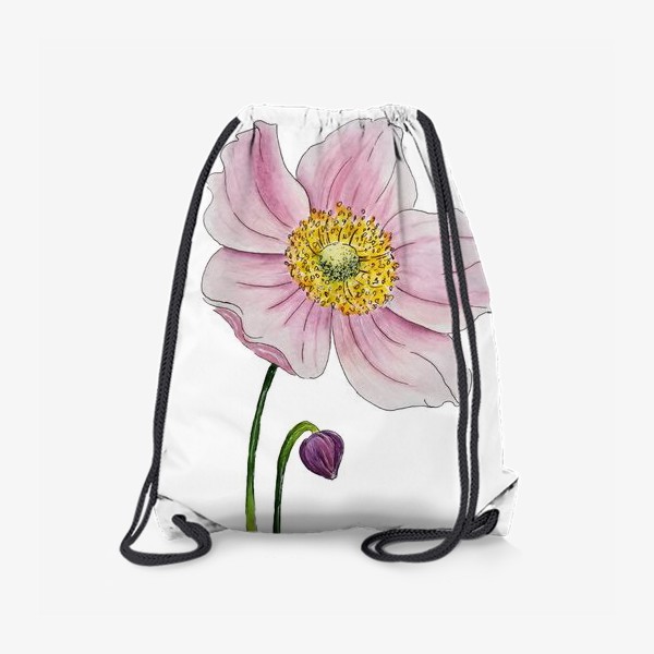 Рюкзак «Розовый цветок с бутоном»