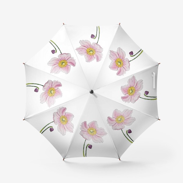 Зонт &laquo;Розовый цветок с бутоном&raquo;