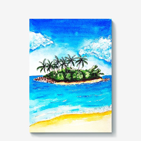 Холст «Остров с пальмами »