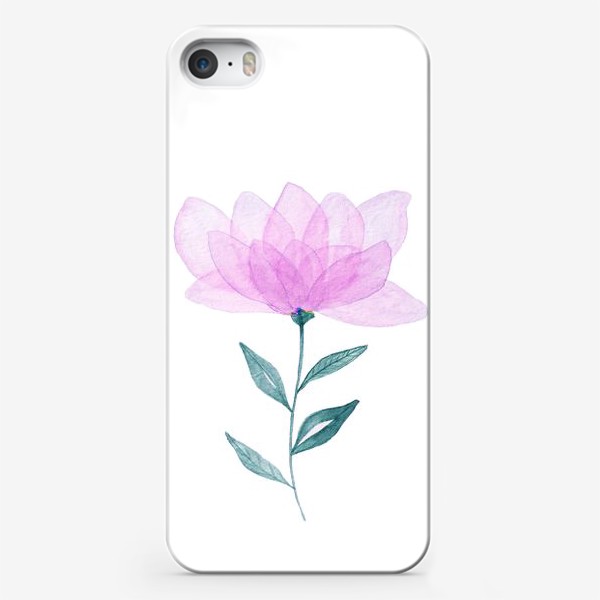 Чехол iPhone «Прозрачный цветок »