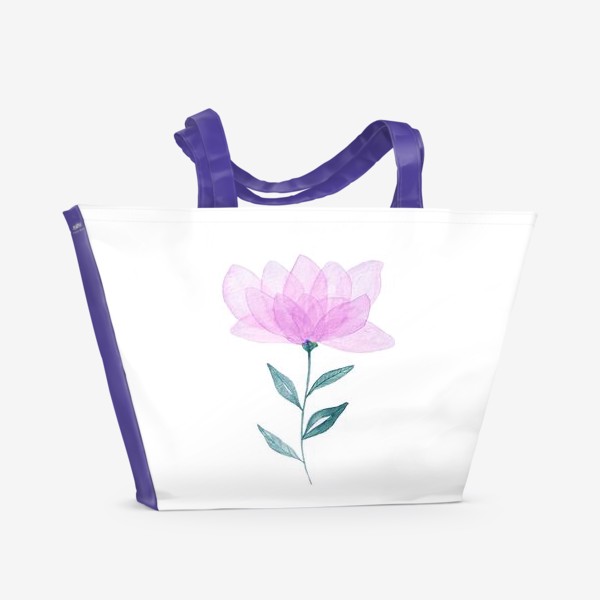 Пляжная сумка «Прозрачный цветок »
