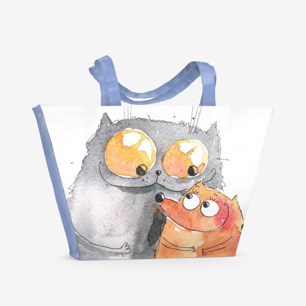 Пляжная сумка «Кот и Лиса»