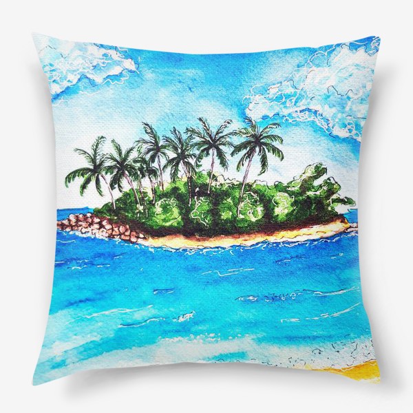 Подушка «Остров с пальмами »