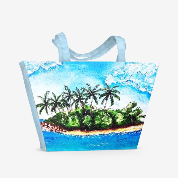 Пляжная сумка «Остров с пальмами »