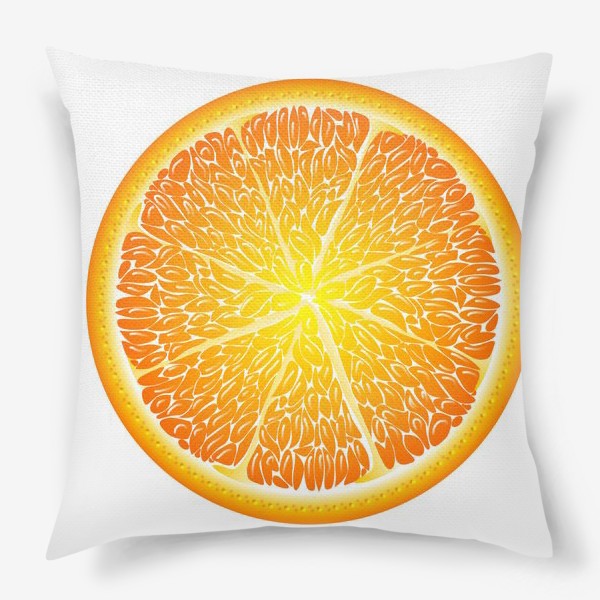 Подушка «Сочный апельсин в разрезе»
