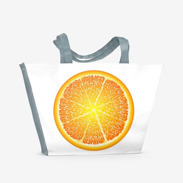 Пляжная сумка «Сочный апельсин в разрезе»
