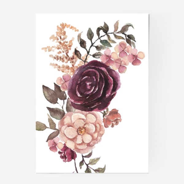 Постер «Акварель цветы»