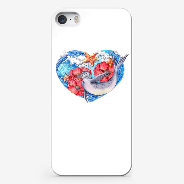 Чехол iPhone «Цветущие жители морские»