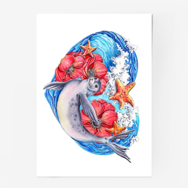 Постер «Цветущие жители морские»