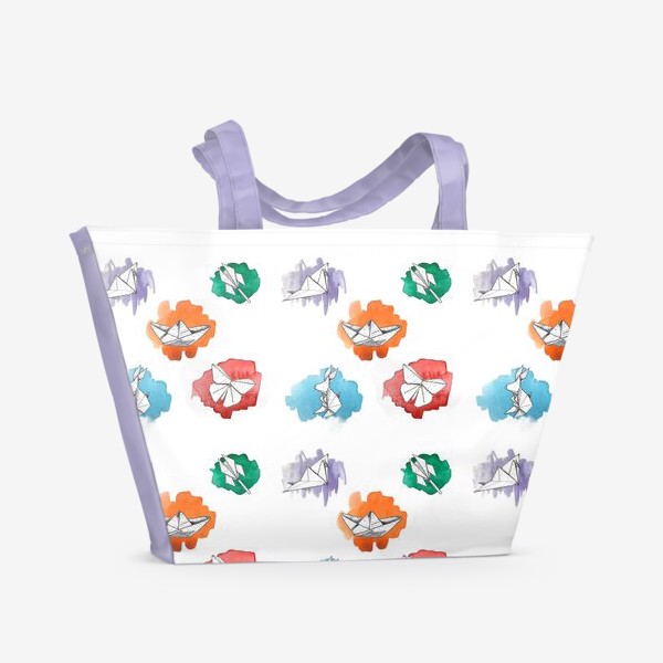Пляжная сумка «паттерн оригами »