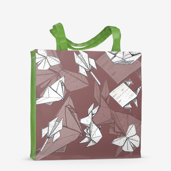 Сумка-шоппер «Паттерн оригами полупрозрачный»