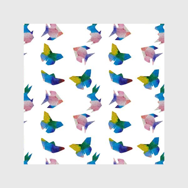 Шторы «Паттерн цветной оригами»