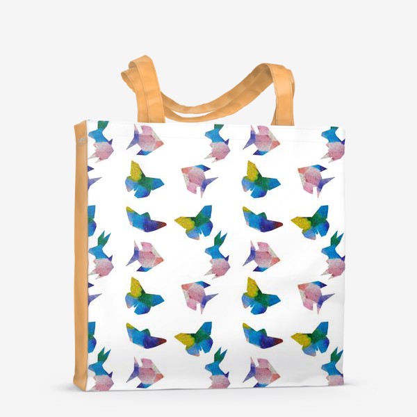 Сумка-шоппер «Паттерн цветной оригами»