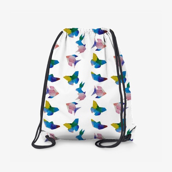 Рюкзак «Паттерн цветной оригами»