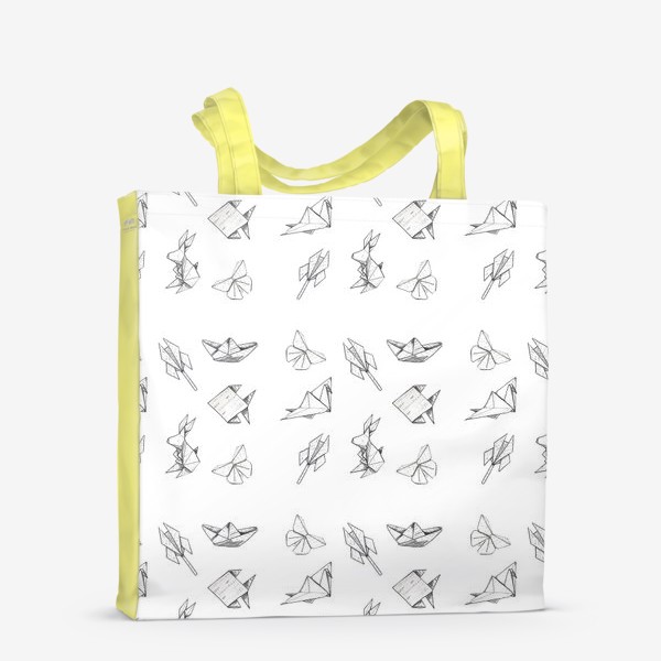 Сумка-шоппер «Паттерн черно белый оригами»