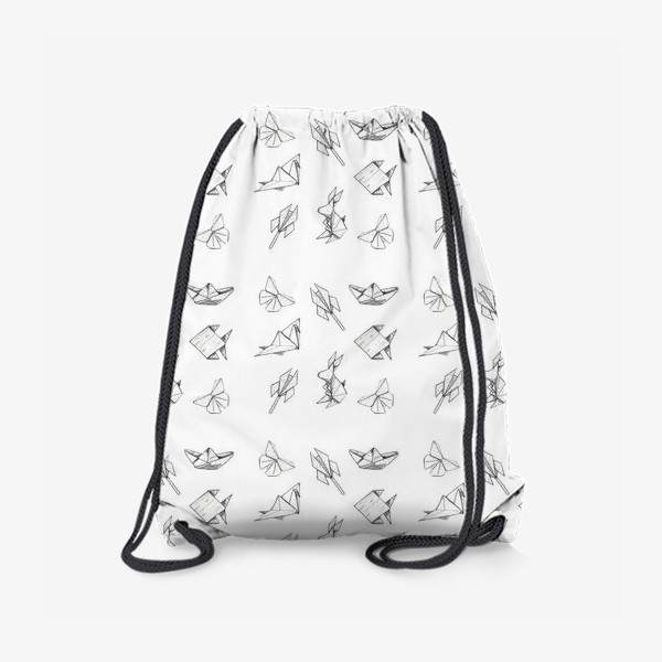 Рюкзак «Паттерн черно белый оригами»
