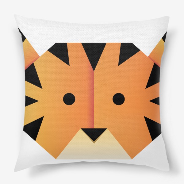 Подушка «Голова тигра из бумаги»