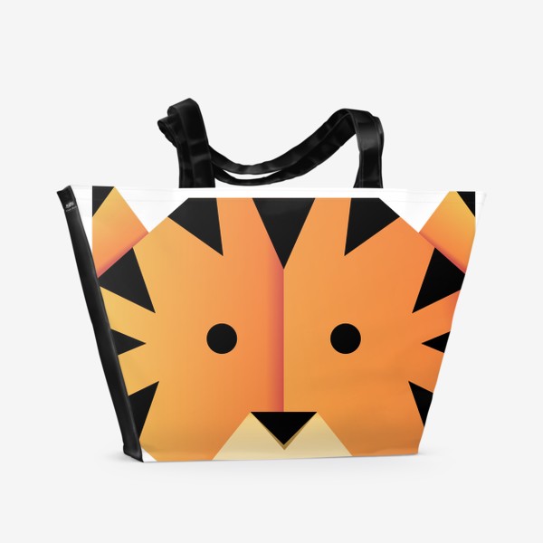 Пляжная сумка «Голова тигра из бумаги»