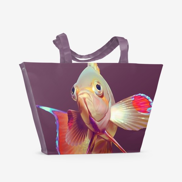 Пляжная сумка «Серебристая рыба»