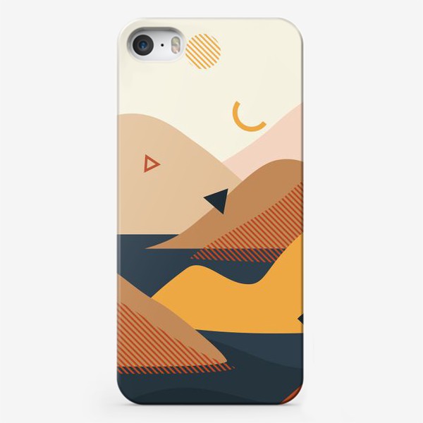 Чехол iPhone «Абстракция острова, горы в море»