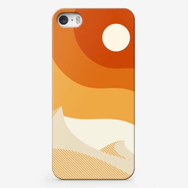 Чехол iPhone «Абстракция солнце над барханами»