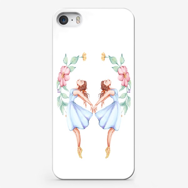 Чехол iPhone &laquo;Балерины, цветы, нежность&raquo;